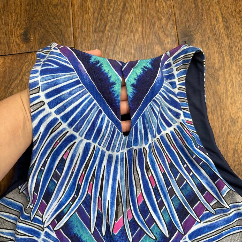 ❌SOLD❌ Mara Hoffman Swim Rising Palm blue print maxi column body con dress med - Picture 10 of 16